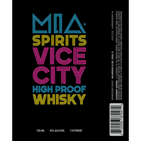 M.I.A. Spirits Vice City High Proof Whisky