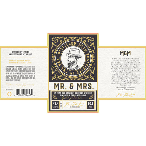 Mr. & Mrs. 12 Year Bourbon Finished in Cabernet Casks