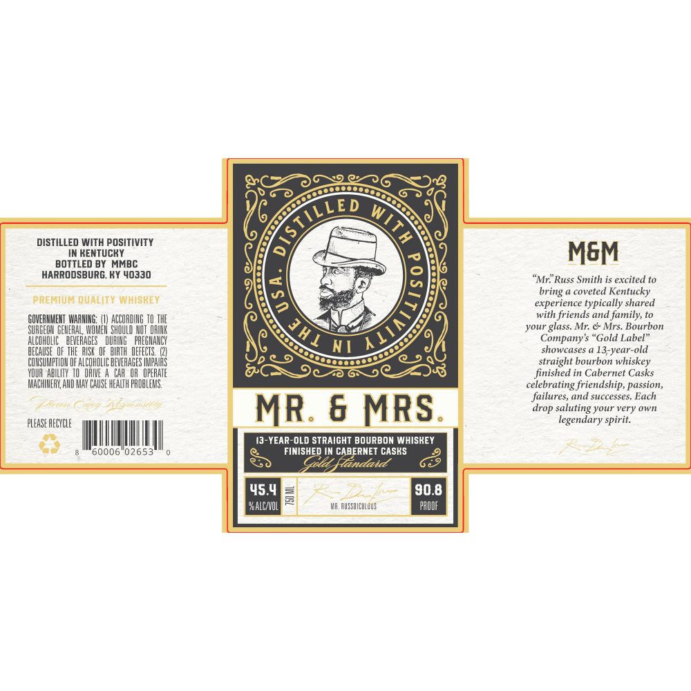 Mr. & Mrs. 13 Year Bourbon Finished in Cabernet Casks