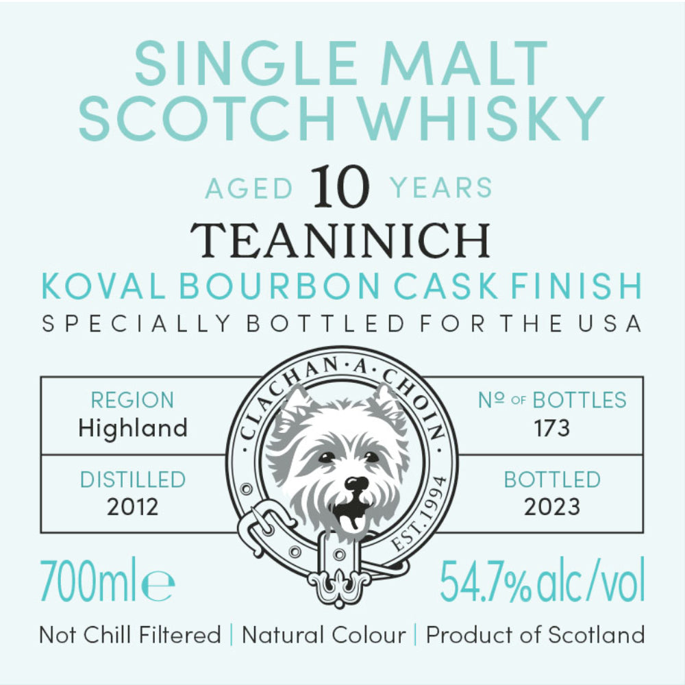 Murray McDavid Benchmark Teaninich 10 Year Koval Bourbon Cask Finish