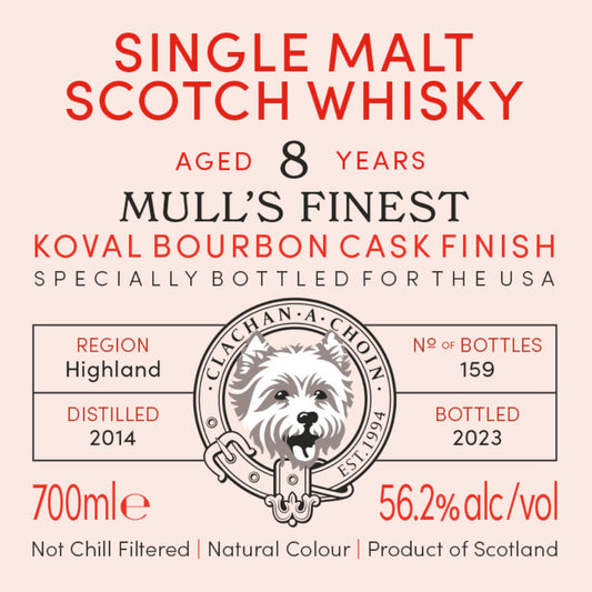 Murray McDavid Mystery Malt Mull’s Finest 8 Year Koval Bourbon Cask Finish