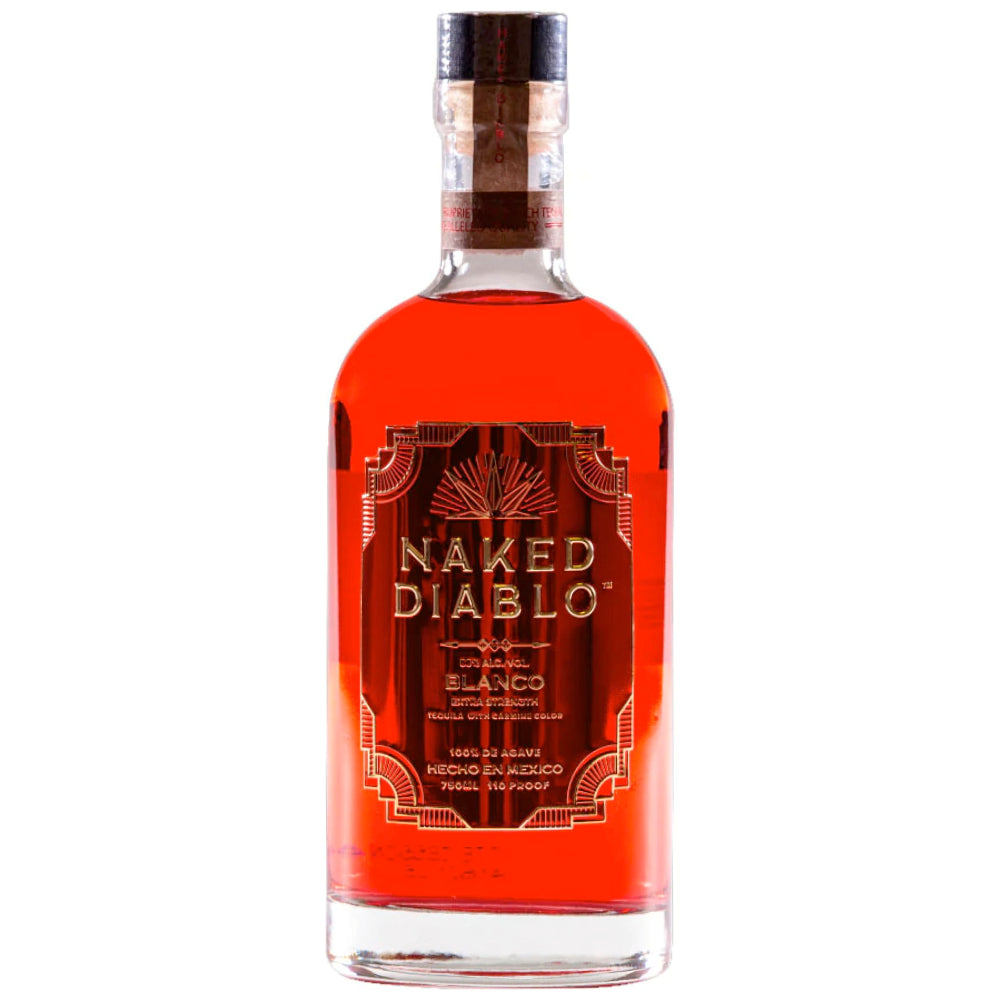 Naked Diablo Blanco Extra Strength Tequila with Carmine Color