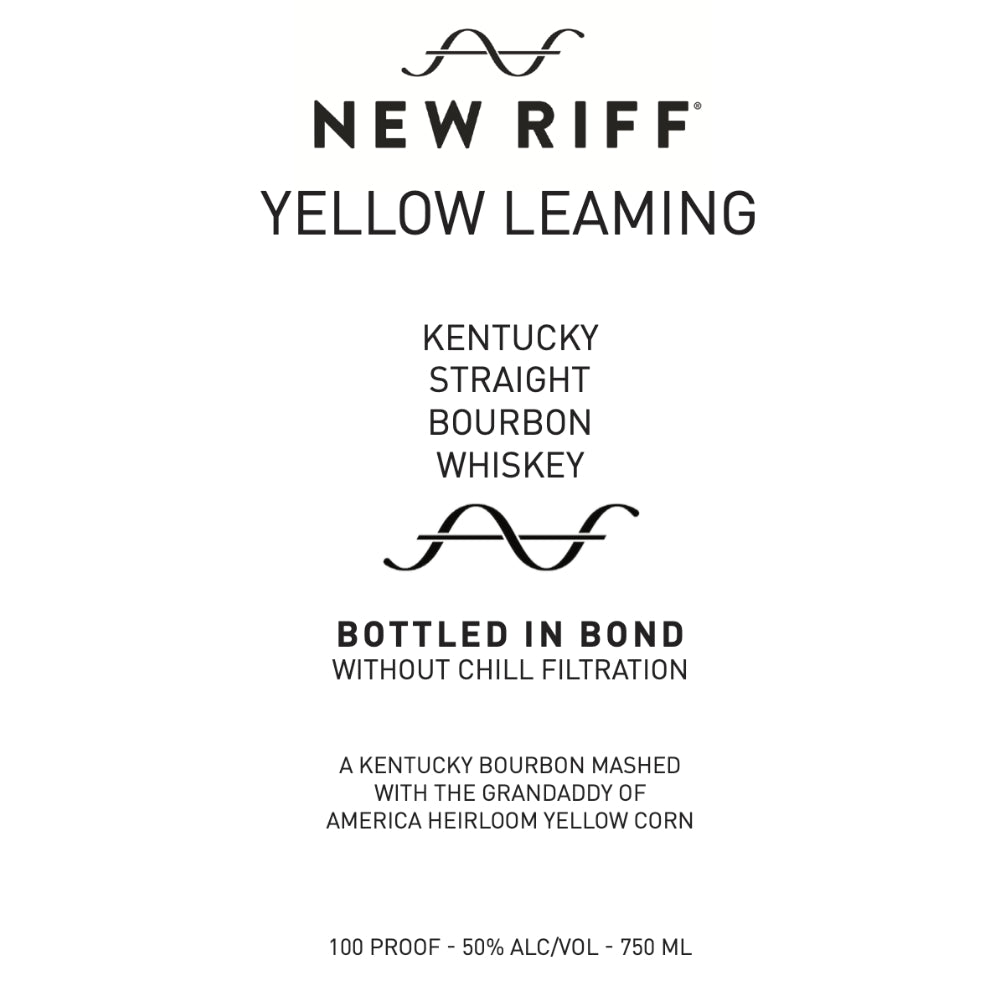 New Riff Yellow Leaming Bottled in Bond Kentucky Straight Bourbon