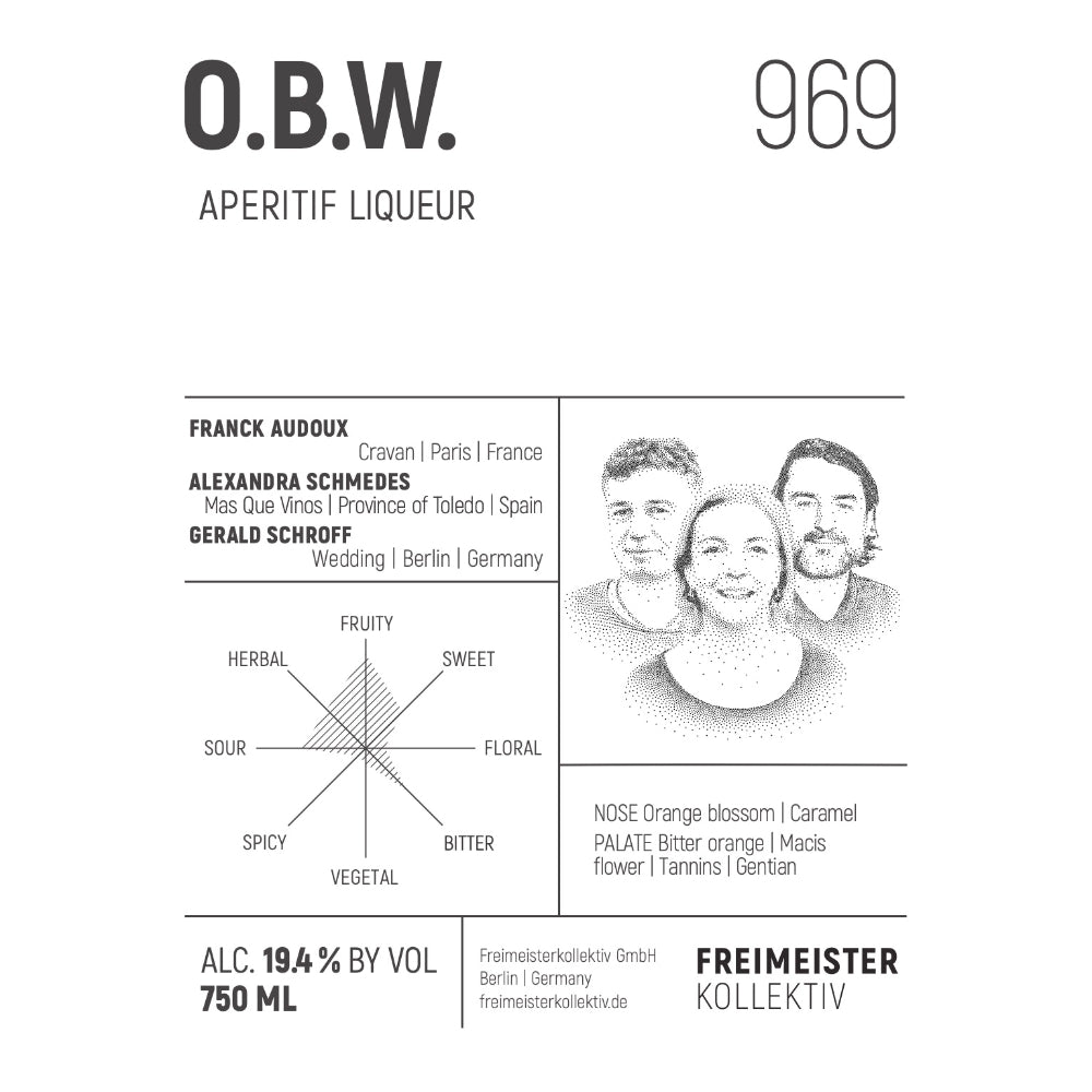 O.B.W. 969 Aperitif Liqueur