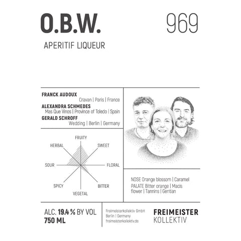 O.B.W. 969 Aperitif Liqueur