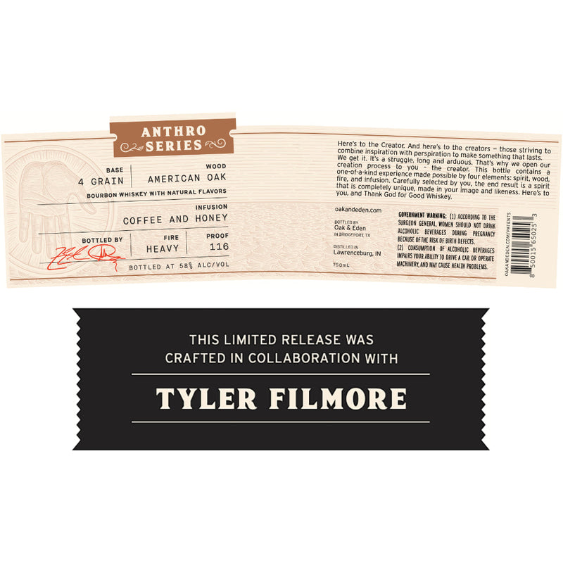 Oak & Eden Anthro Series Tyler Filmore 4 Grain Bourbon