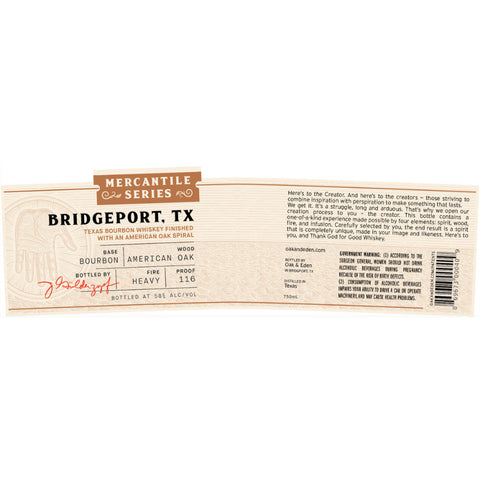 Oak & Eden Mercantile Series Bourbon