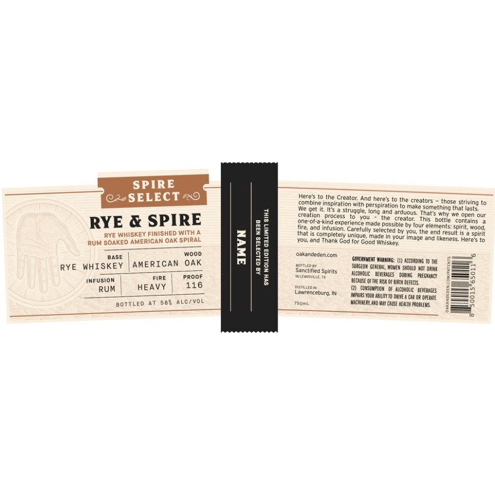 Oak & Eden Rye & Spire Single Barrel