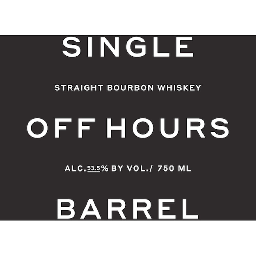 Off Hours Single Barrel Bourbon Whiskey