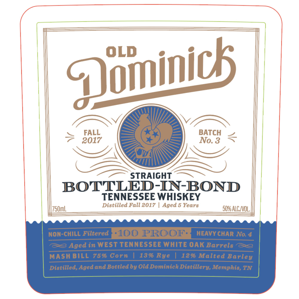 Old Dominick 5 Year Old Bottled in Bond Tennessee Whiskey