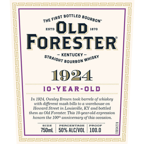 Old Forester 1924 10 Year Old Straight Bourbon