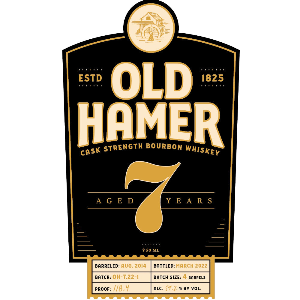 Old Hamer 7 Year Old Cask Strength Straight Bourbon