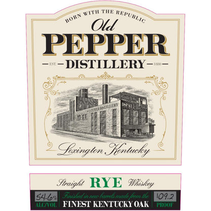 Old Pepper Finest Kentucky Oak Straight Rye Whiskey