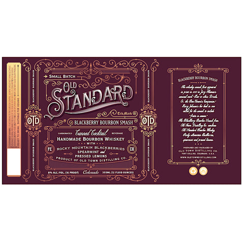 Old Standard Blackberry Bourbon Smash Canned Cocktail