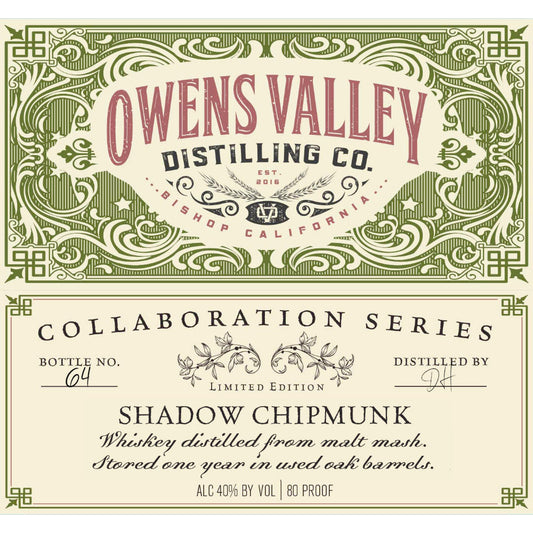 Owens Valley Collaboration Series Shadow Chipmunk Whiskey