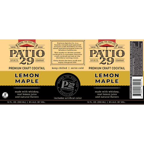 Patio29 Lemon Maple Canned Cocktail