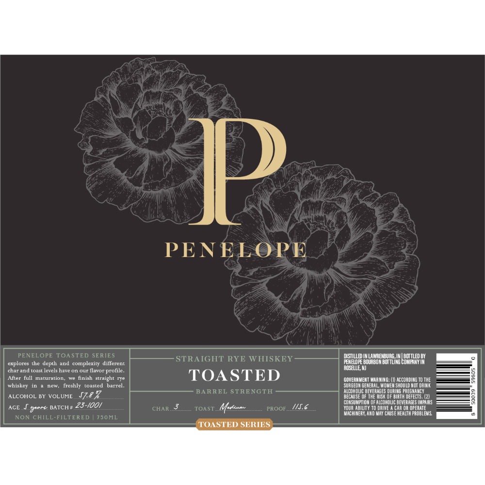 Penelope Toasted Series Barrel Strength Straight Rye