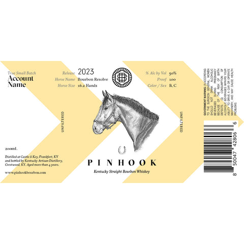 Pinhook Bourbon Resolve Kentucky Straight Bourbon 2023 Release 200mL