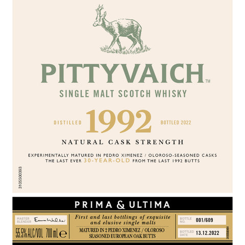 Pittyvaich 1992 Prima & Ultima Single Malt Scotch 30 Year Old