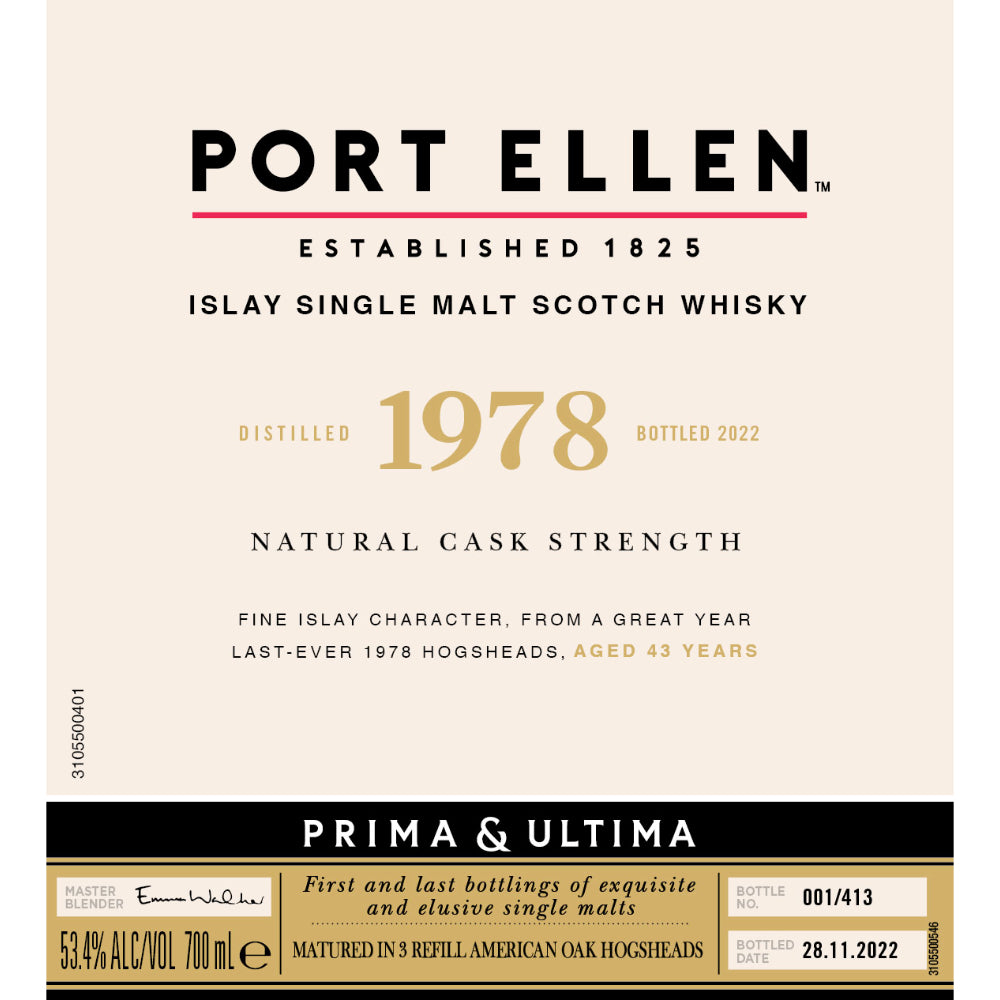 Port Ellen 1978 Prima & Ultima Single Malt Scotch 43 Year Old