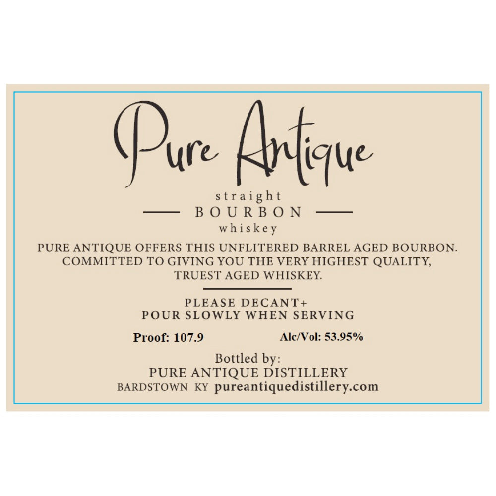 Pure Antique 14 Year Old Straight Bourbon