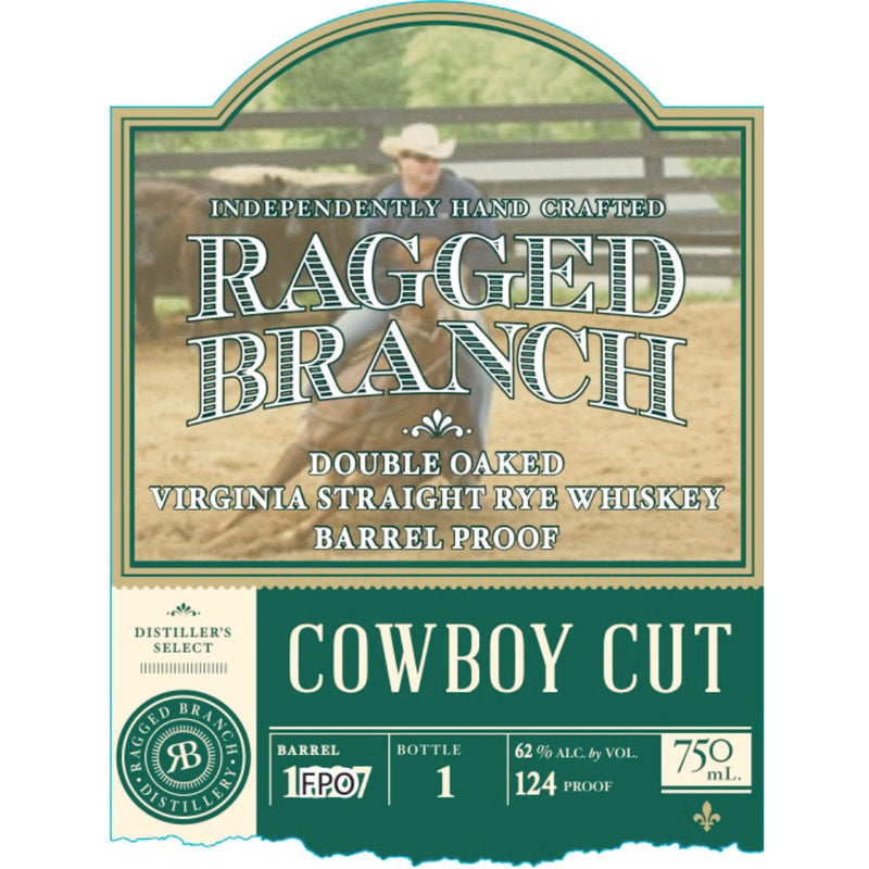 Ragged Branch Cowboy Cut Double Oaked Virginia Straight Rye