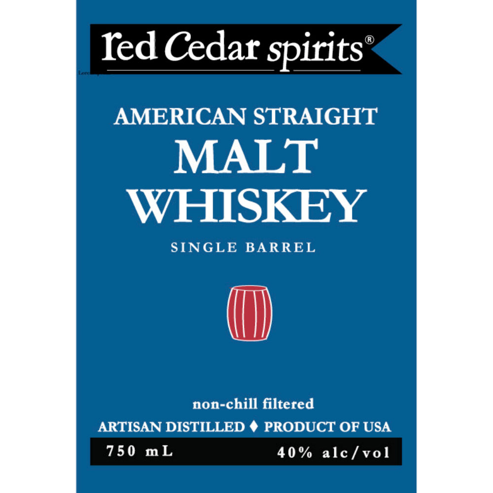 Red Ceder Spirits American Straight Malt Whiskey