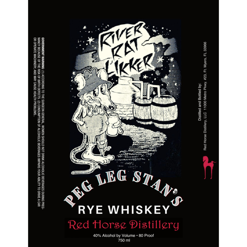 Red Horse Distillery Peg Leg Stan’s Rye Whiskey