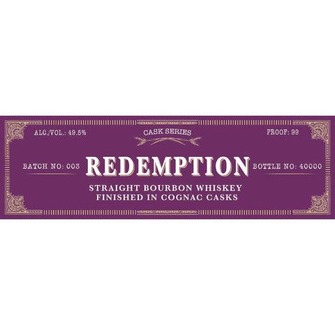 Redemption Cognac Cask Finish Batch 003