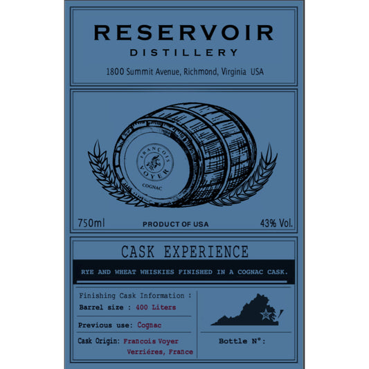 Reservoir Cask Experience Rye and Wheat Whiskies