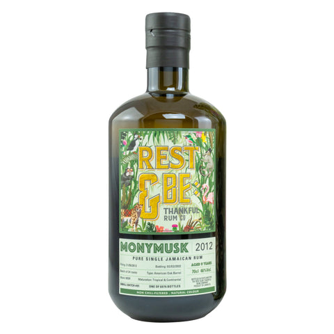 Rest & Be Thankful Monymusk 2012 Small Batch Rum 9 Year Old