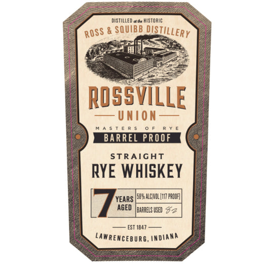 Rossville Union 7 Year Old Barrel Proof Straight Rye