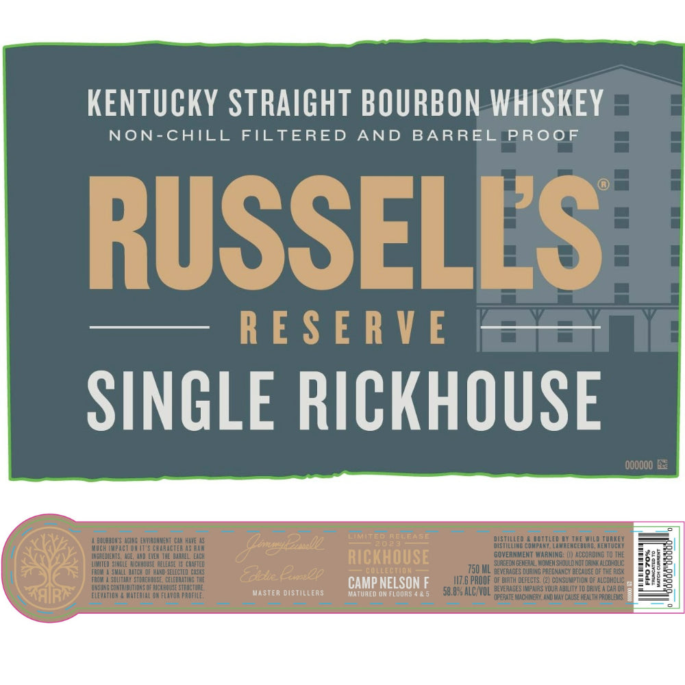 Russell’s Reserve Single Rickhouse Camp Nelson F 2023 Release