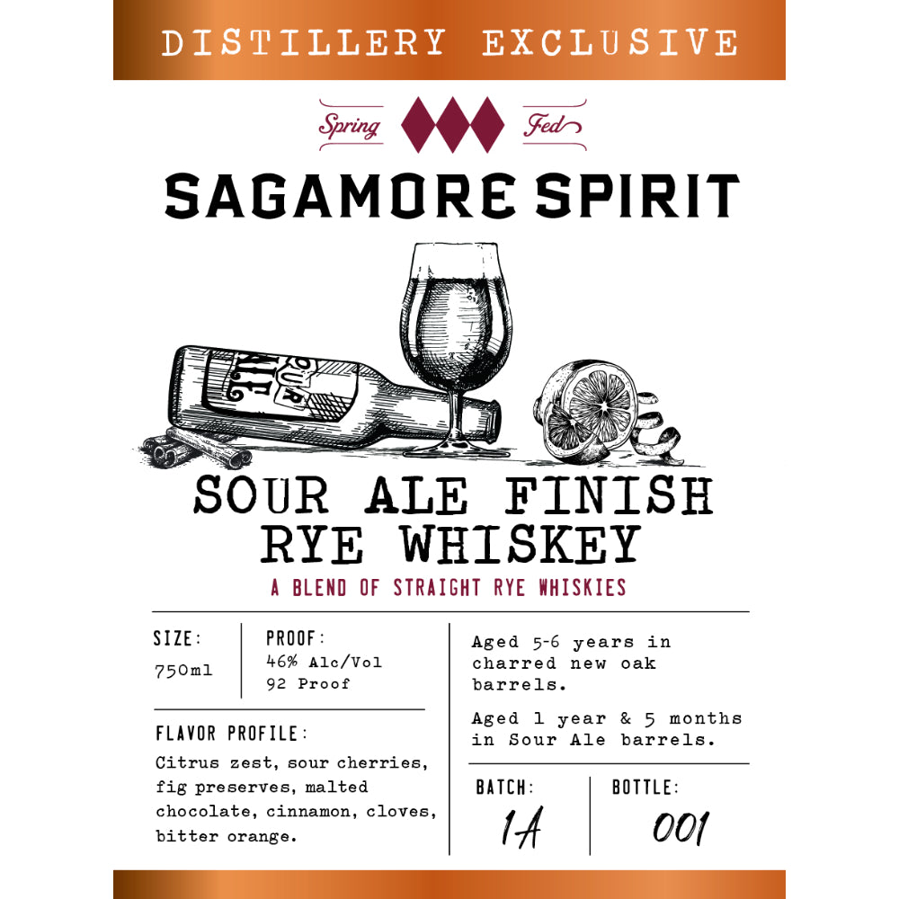 Sagamore Spirit Distillery Exclusive Sour Ale Finish Rye Whiskey