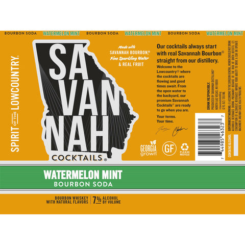 Savannah Cocktails Watermelon Mint Bourbon Soda