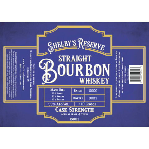 Shelby’s Reserve Cask Strength Straight Bourbon