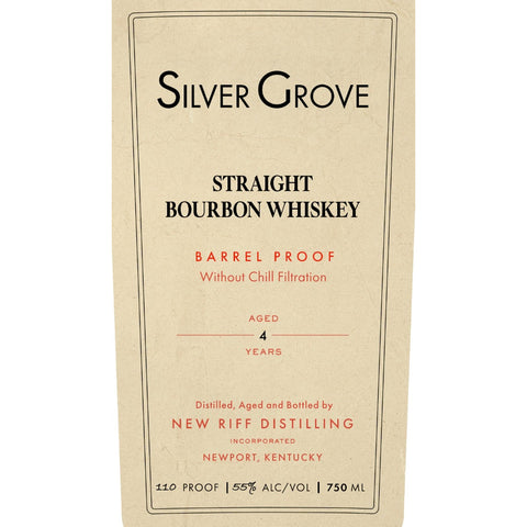 Silver Grove Barrel Proof Straight Bourbon