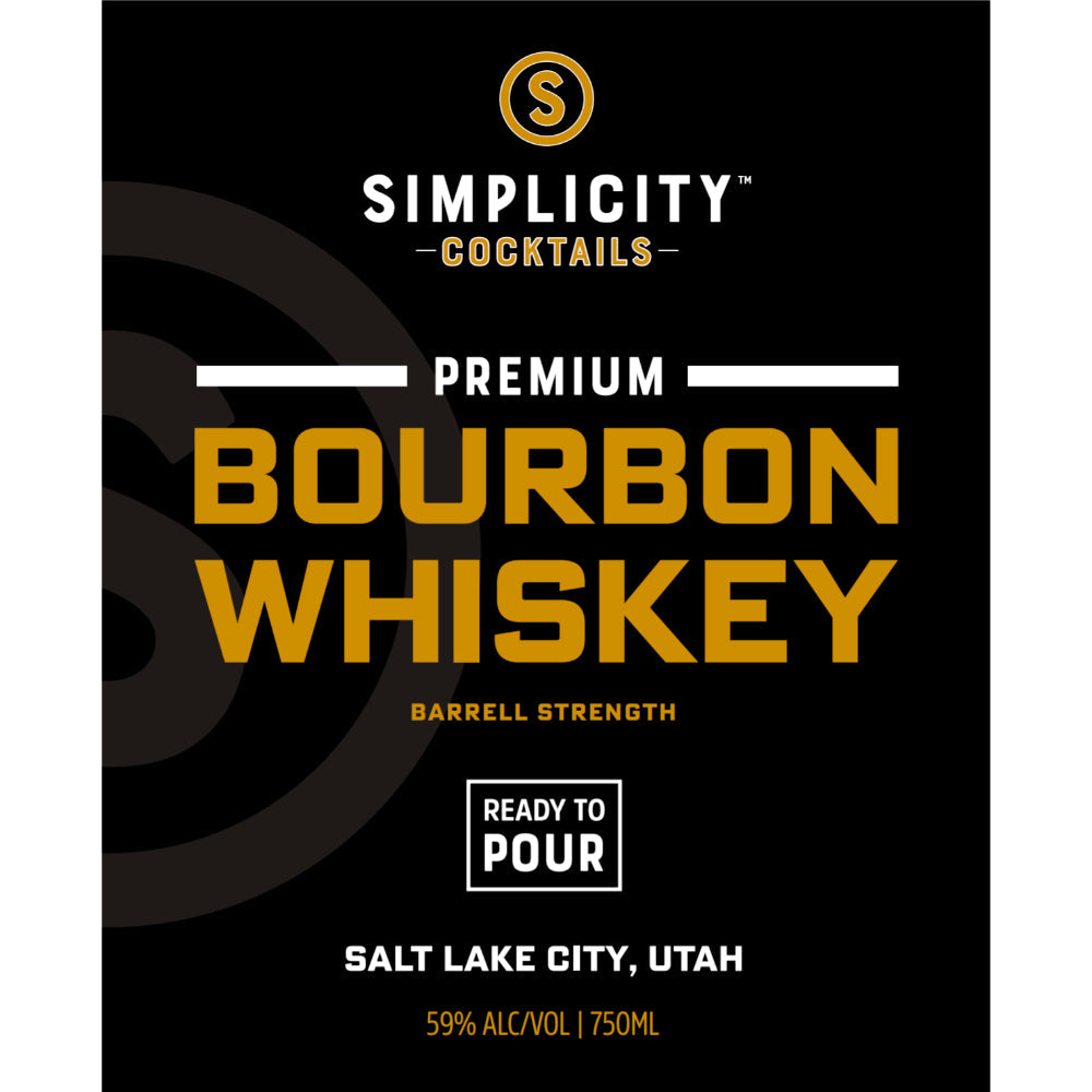 Simplicity Cocktails Premium Bourbon Whiskey