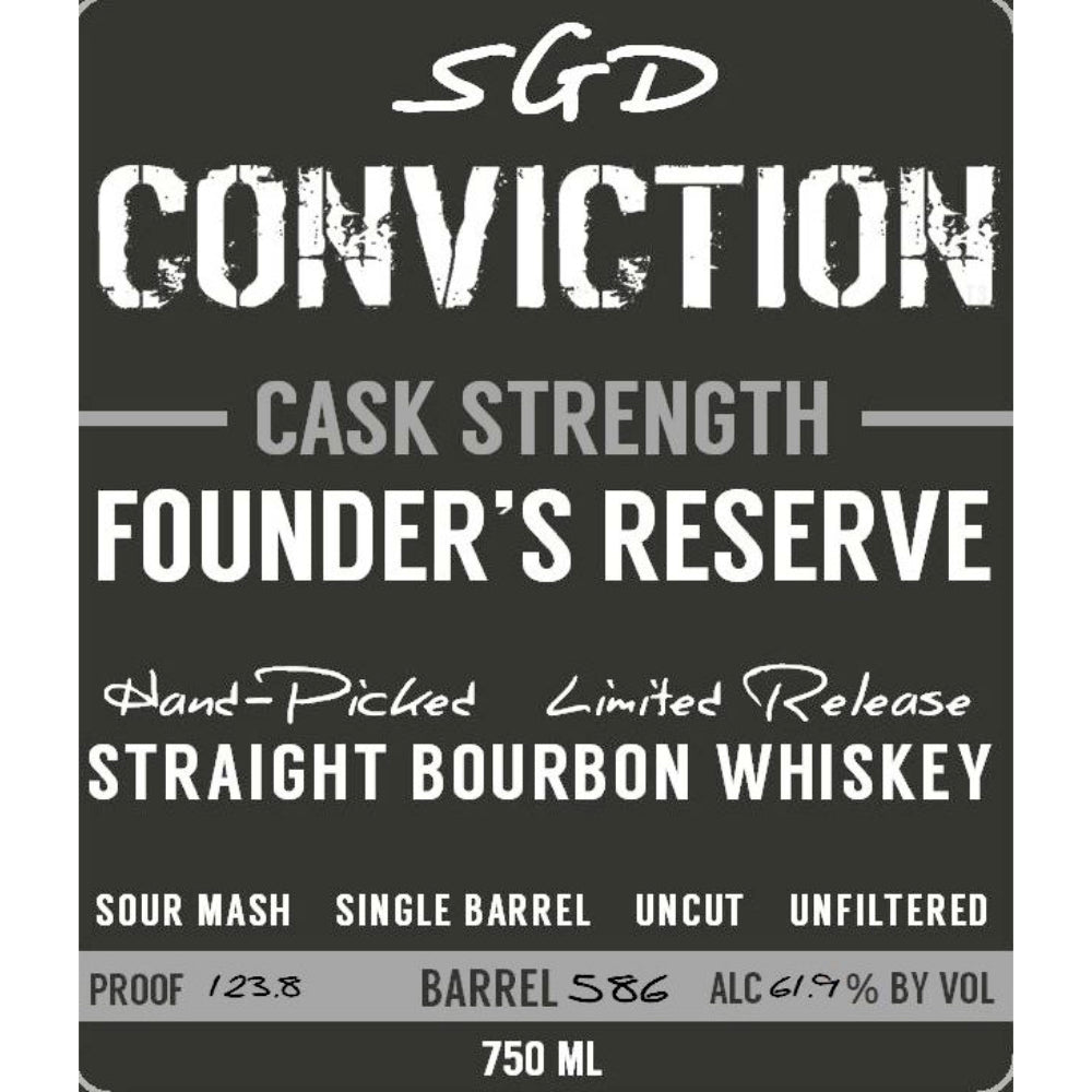 Southern Grace Conviction Cask Strength Founder’s Reserve Bourbon