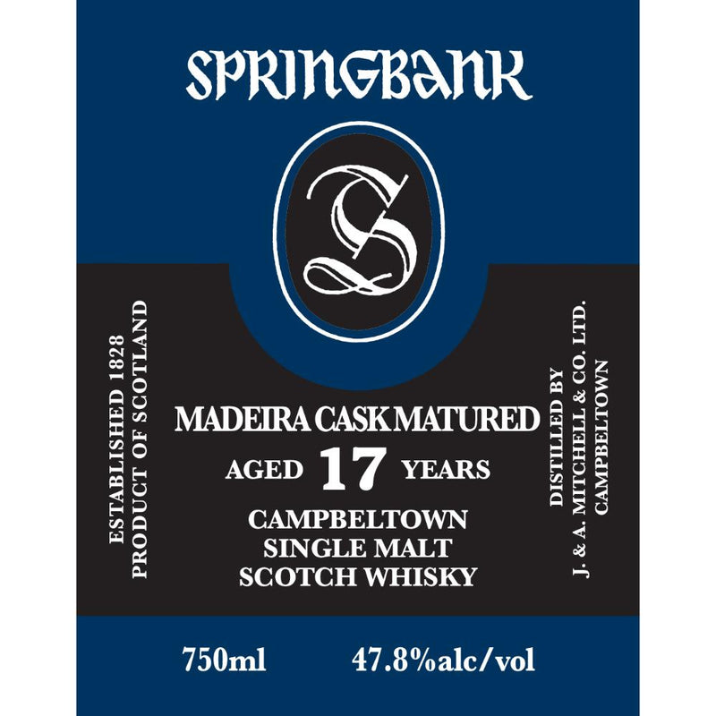 Springbank 17 Year Old Madeira Cask Matured