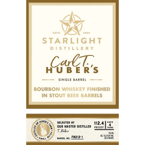 Starlight Bourbon Finished In Stout Beer Barrels
