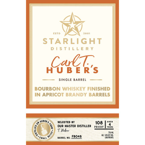 Starlight Bourbon Finished in Apricot Brandy Barrels