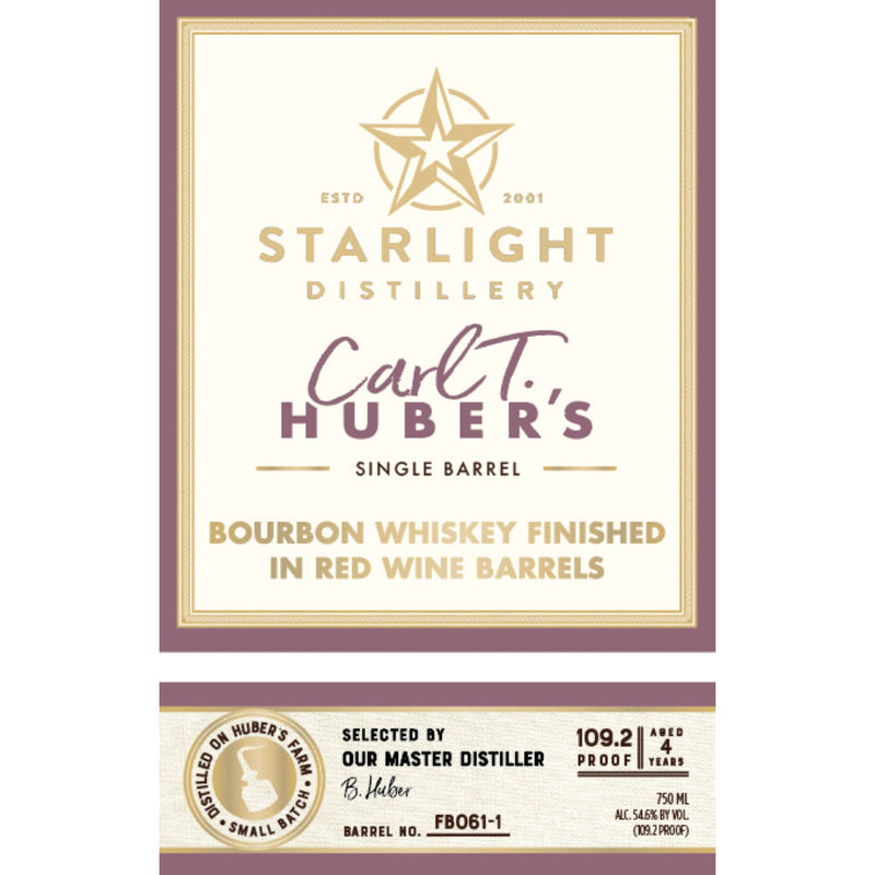 Starlight Bourbon Finished in Red Wine Barrels