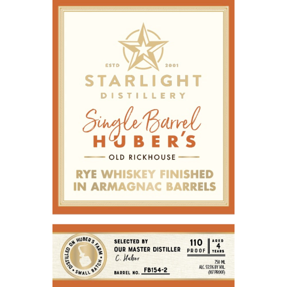 Starlight Old Rickhouse Rye Finished In Armagnac Barrels