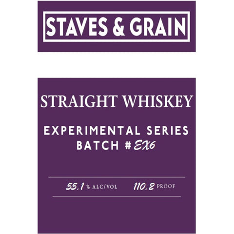 Staves & Grain Experimental Series Batch #EX3 Straight Whiskey