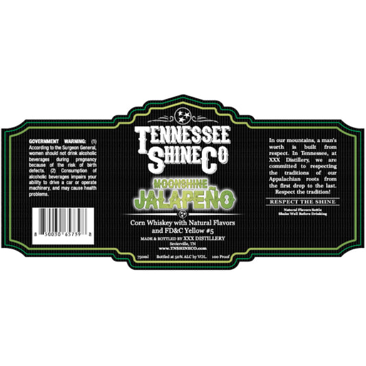 Tennessee Shine Co Jalapeño Moonshine