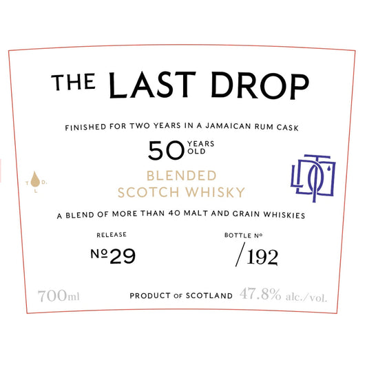 The Last Drop 50 Year Old Finished in a Jamaican Rum Cask