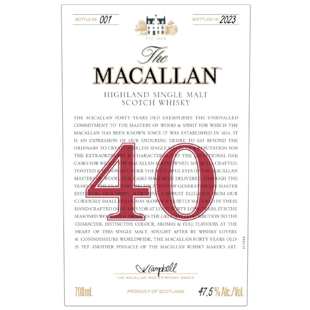 The Macallan 40 Year Old 2023 Edition