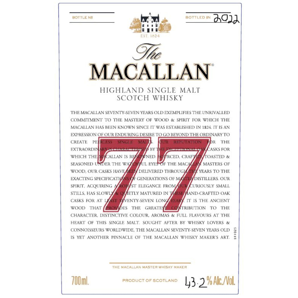 The Macallan 77 Year Old