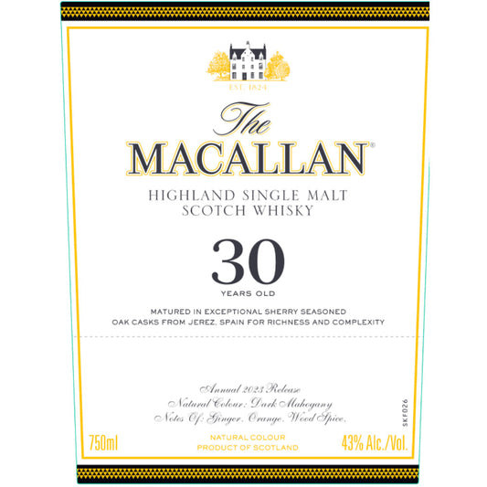 The Macallan Sherry Oak 30 Year Old 2023 Release